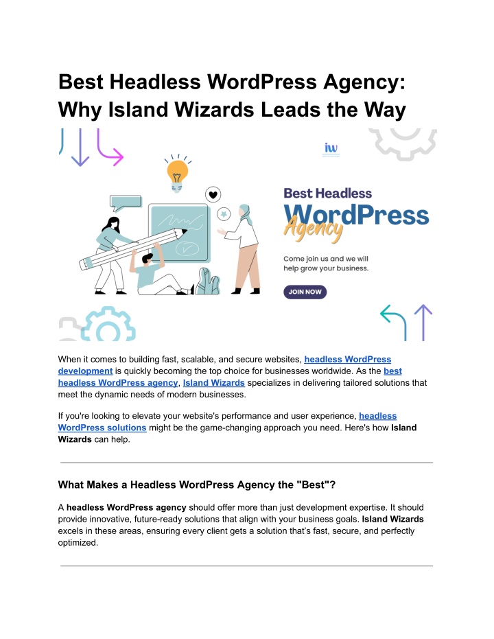 best headless wordpress agency why island wizards