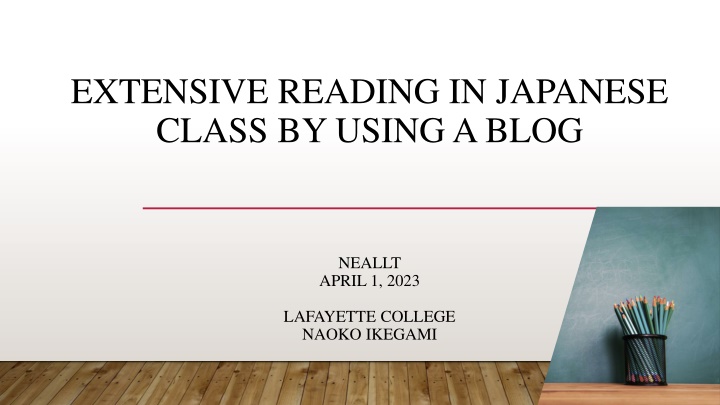 extensive reading in japanese class by using