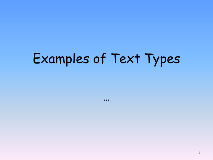 examples of text types