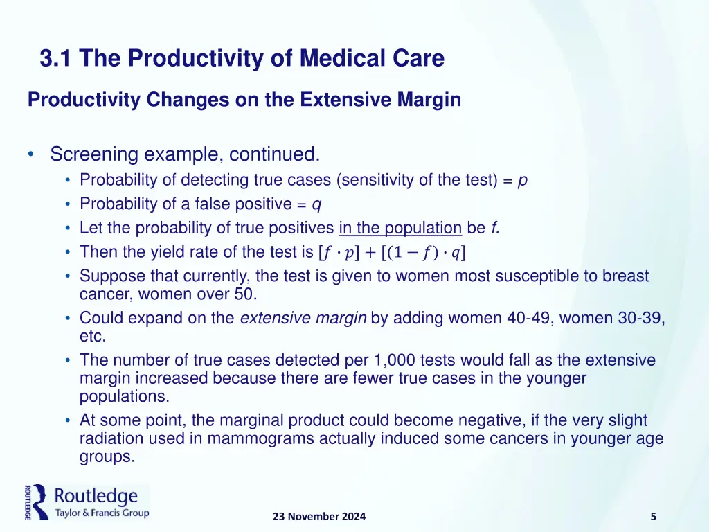 3 1 the productivity of medical care 2