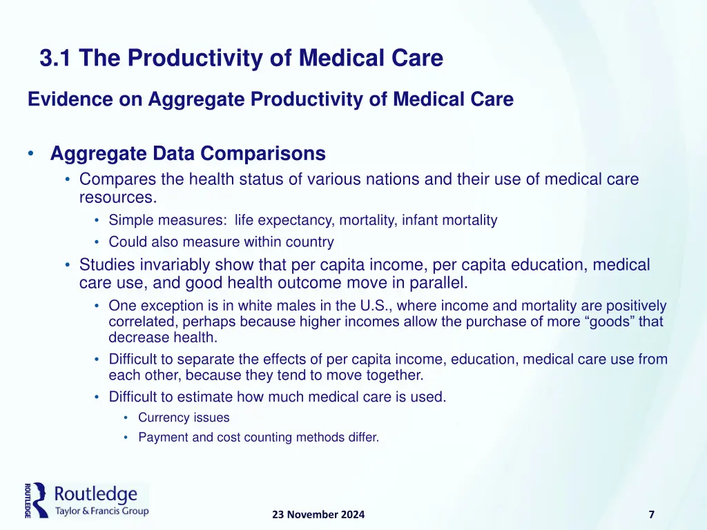 3 1 the productivity of medical care 4