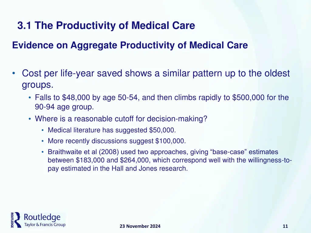 3 1 the productivity of medical care 7