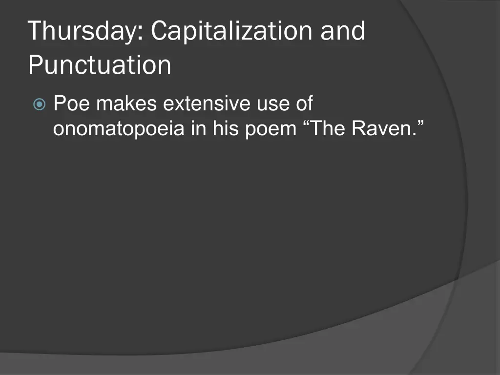 thursday capitalization and punctuation 1