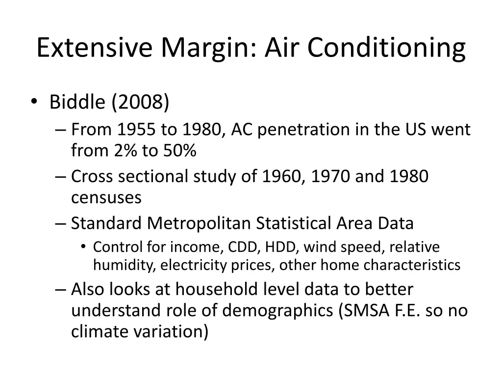 extensive margin air conditioning