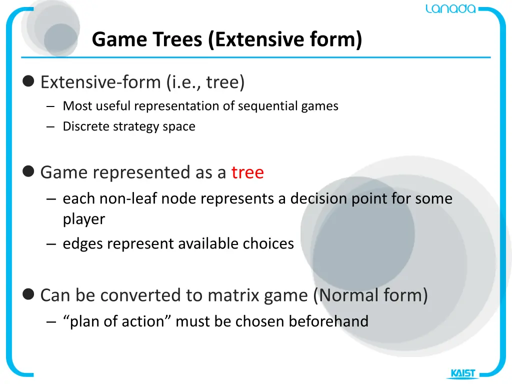 game trees extensive form