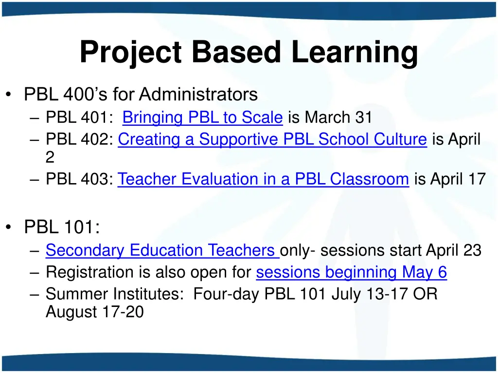 project based learning