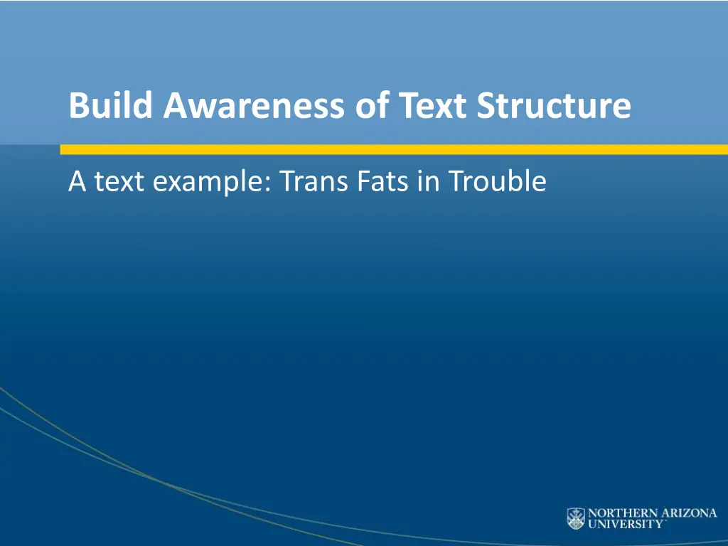 build awareness of text structure 1