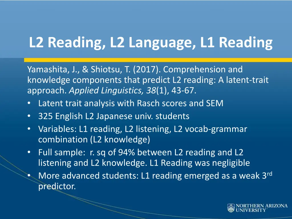 l2 reading l2 language l1 reading