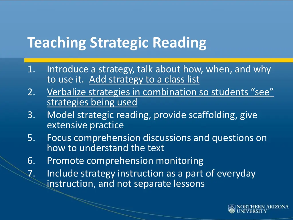 teaching strategic reading