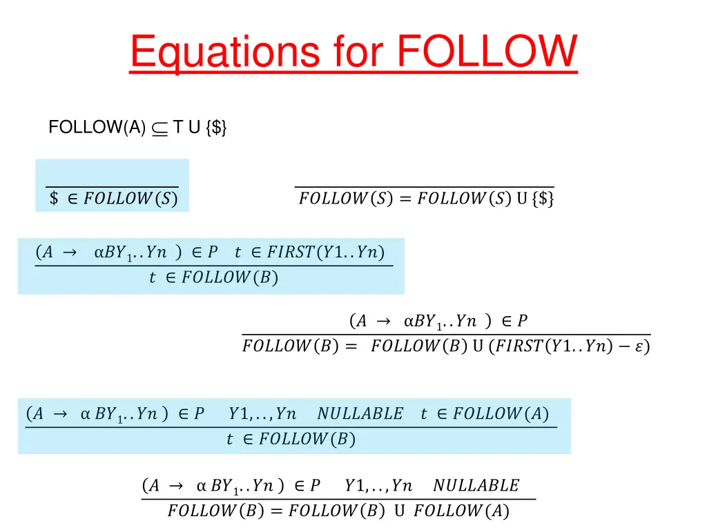 equations for follow