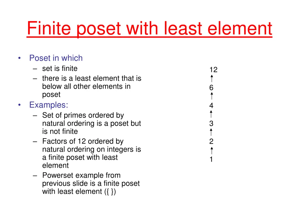 finite poset with least element