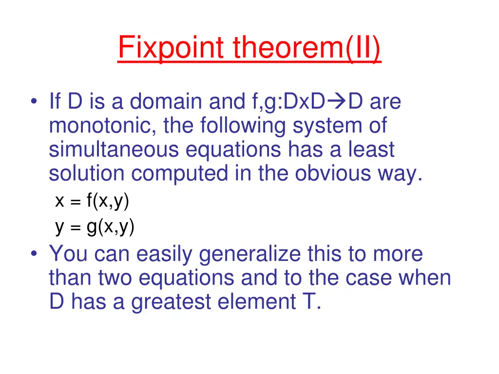 fixpoint theorem ii