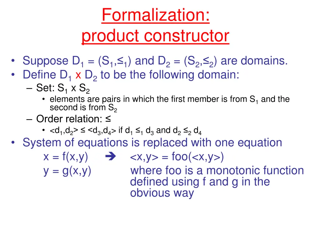 formalization product constructor