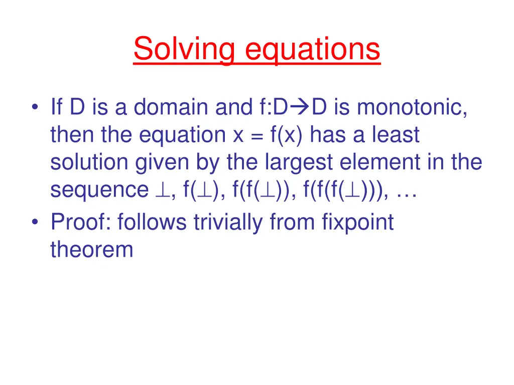 solving equations