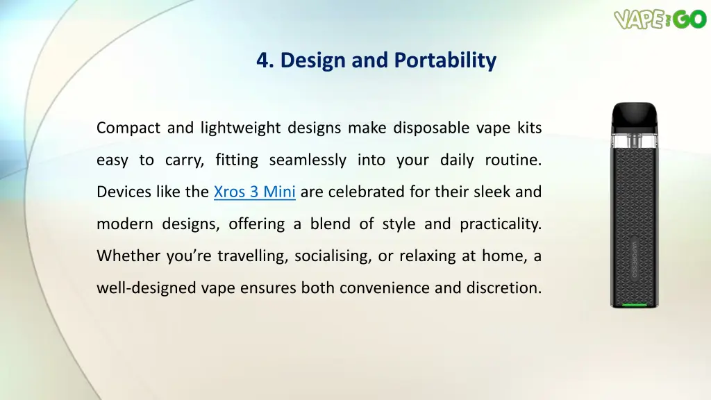 4 design and portability