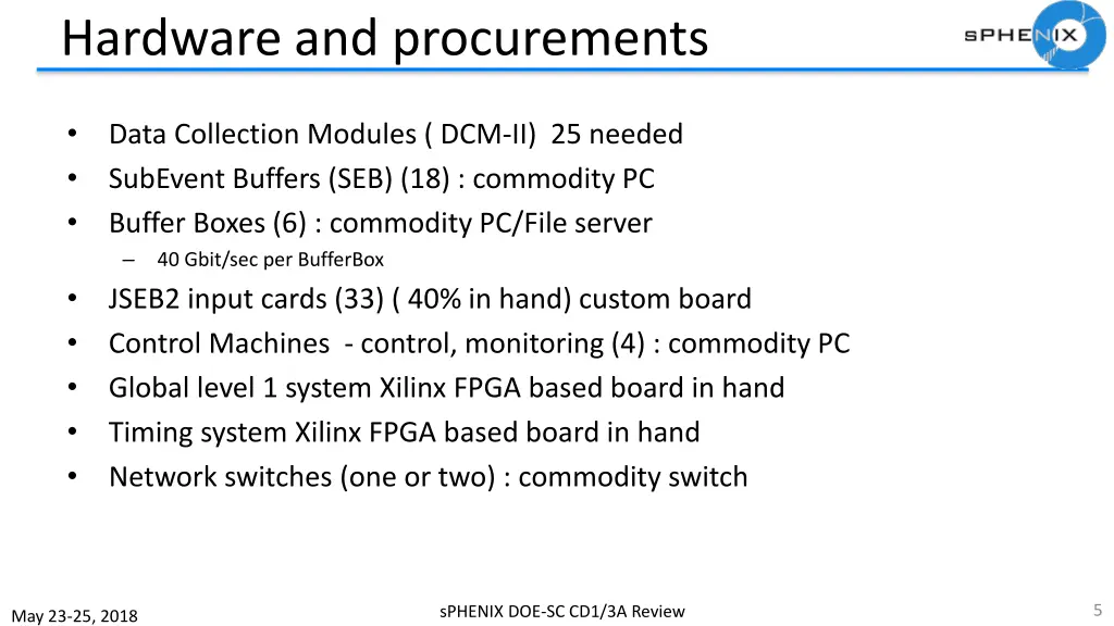 hardware and procurements