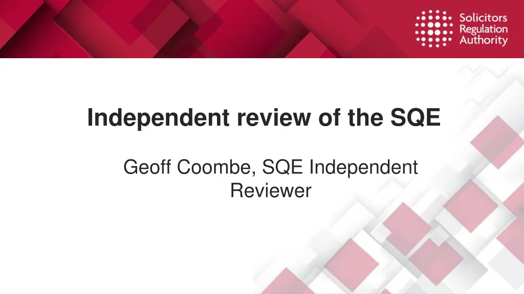 independent review of the sqe