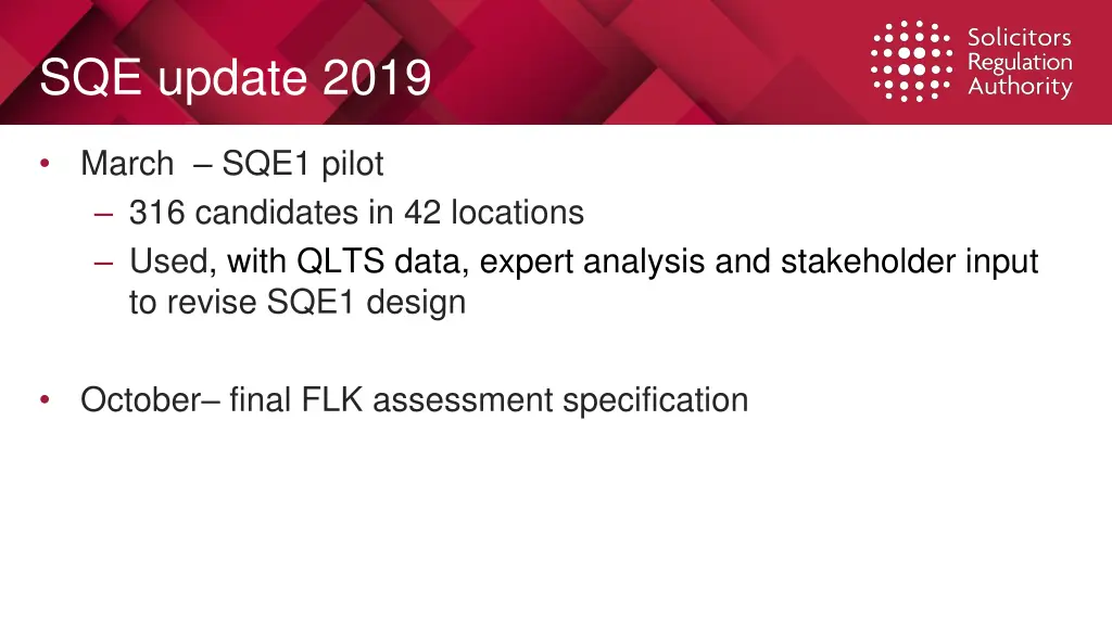 sqe update 2019