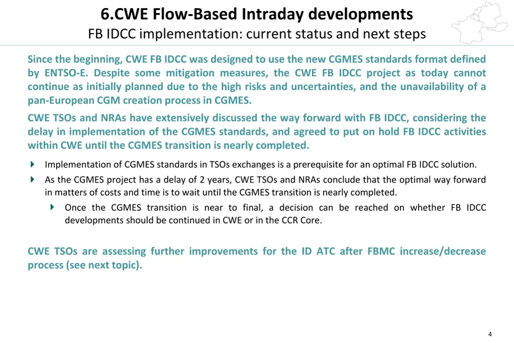 6 cwe flow based intraday developments fb idcc 2