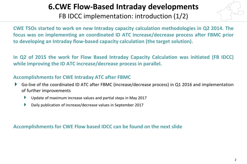 6 cwe flow based intraday developments fb idcc