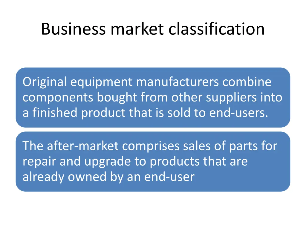 business market classification 1