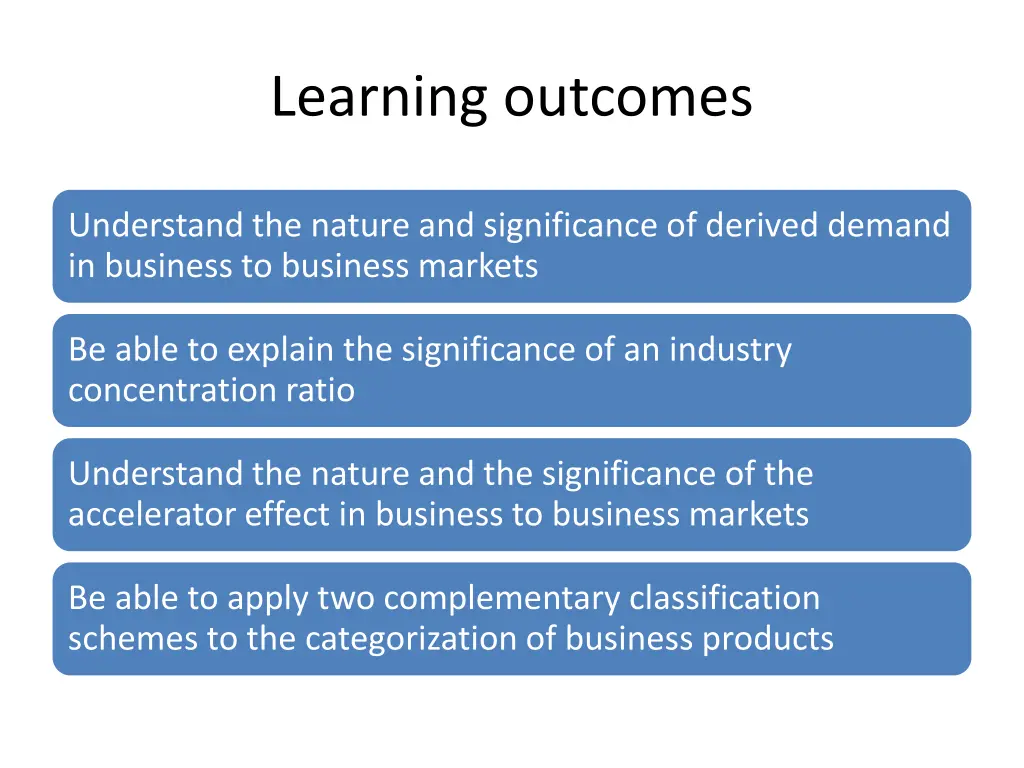 learning outcomes 1