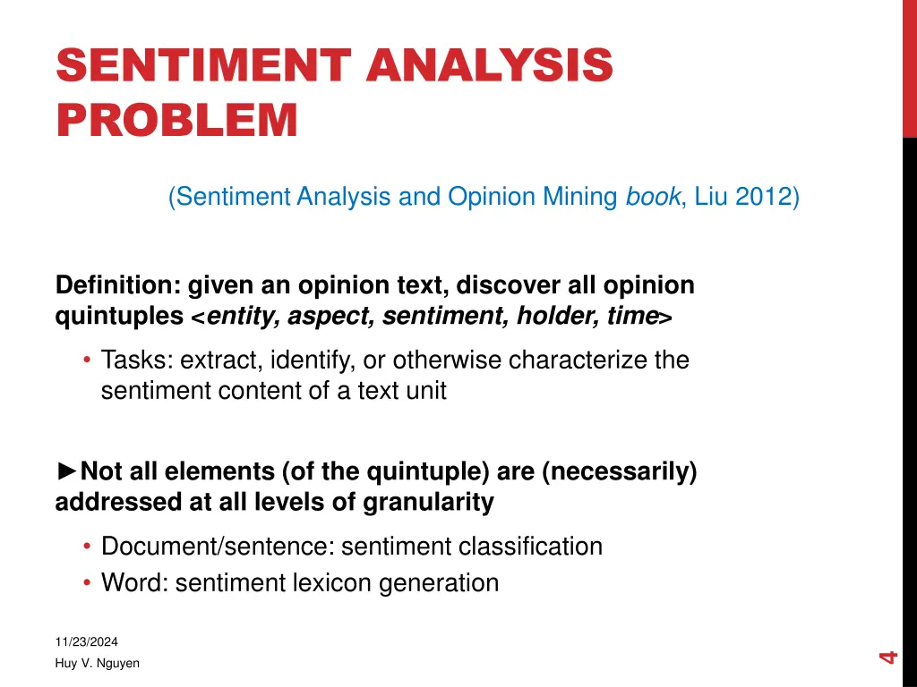 sentiment analysis problem