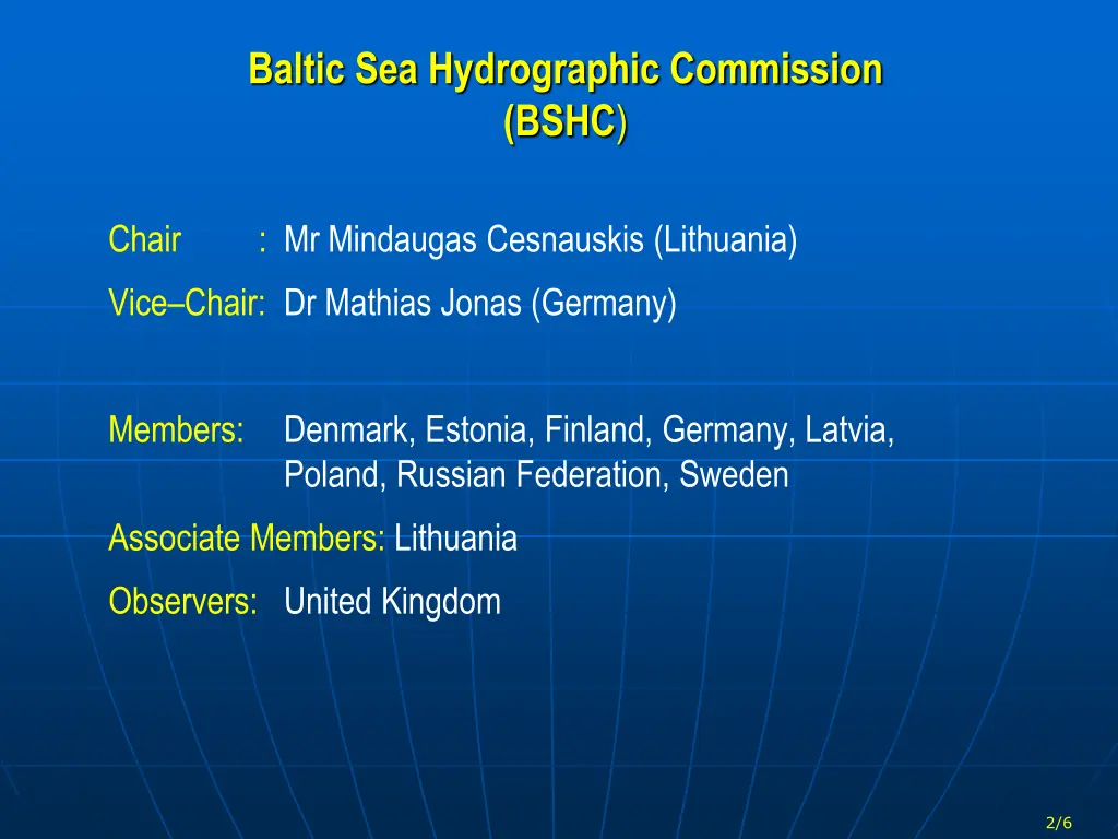 baltic sea hydrographic commission bshc