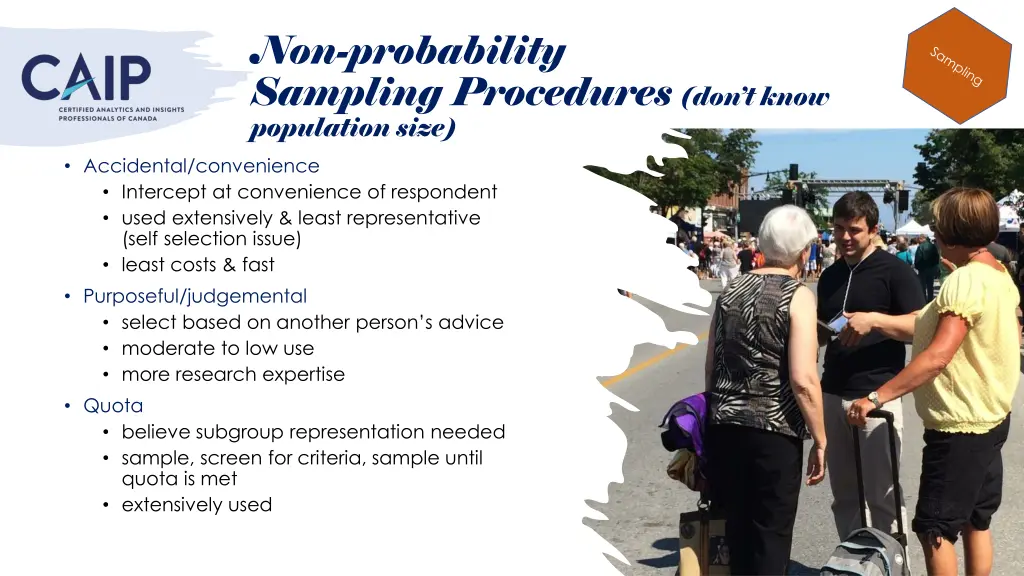 non probability sampling procedures don t know