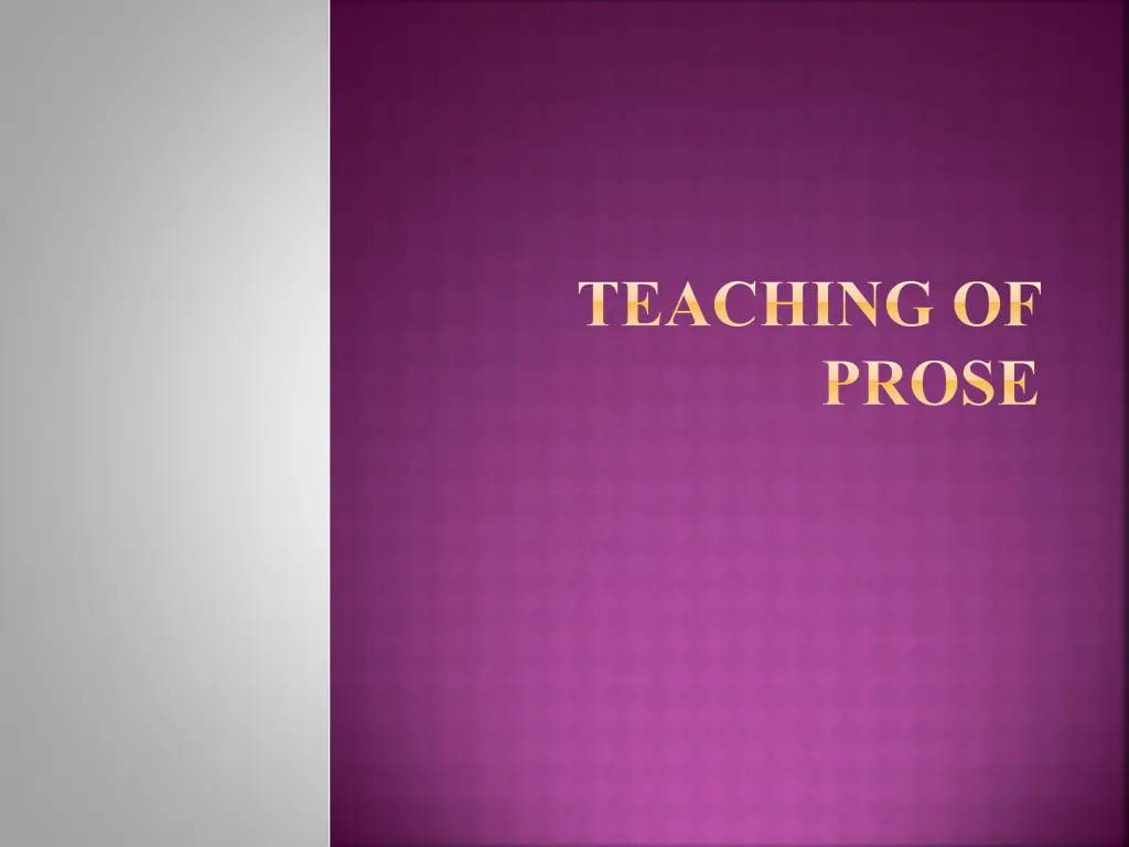 teaching of