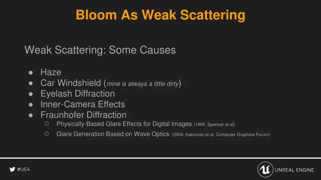 bloom as weak scattering