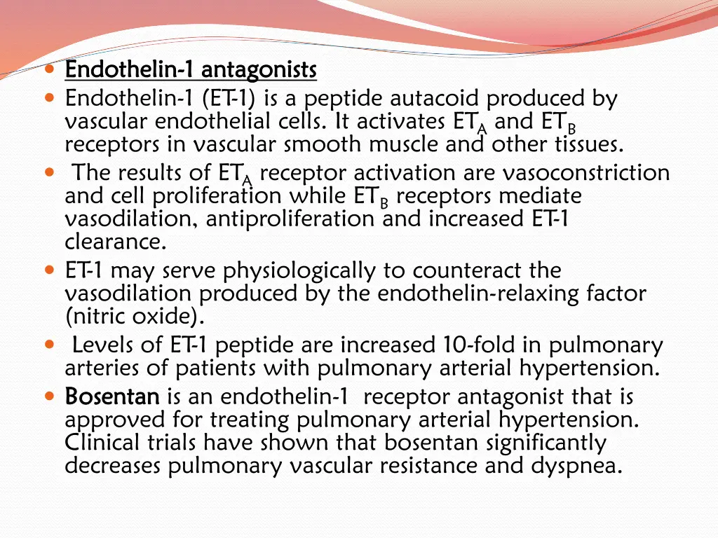 endothelin endothelin 1 1 antagonists endothelin