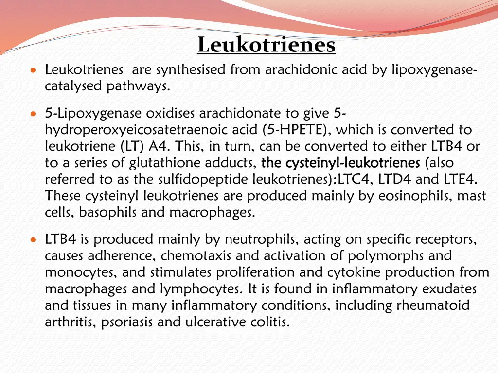 leukotrienes