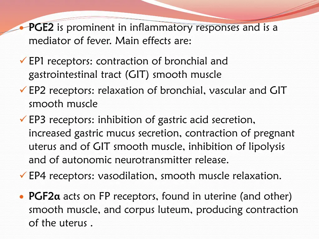 pge pge2 2 is prominent in inflammatory responses