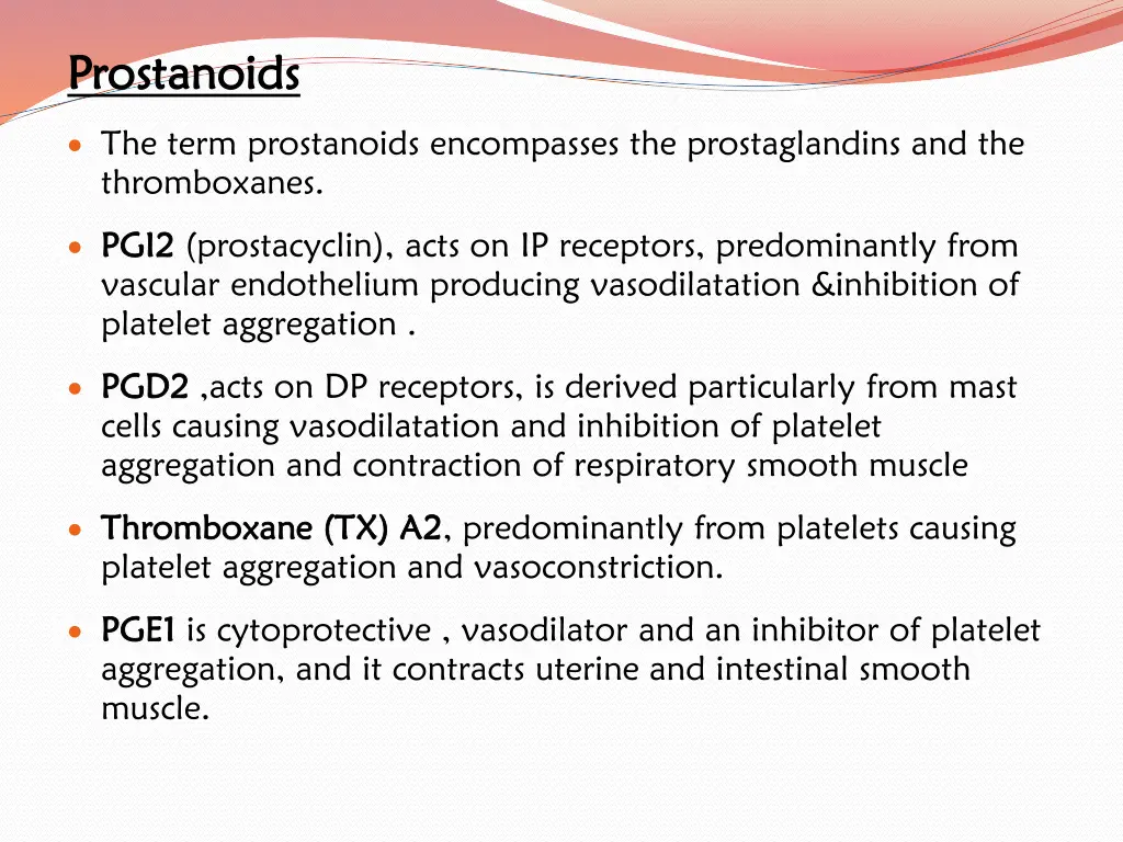 prostanoids prostanoids