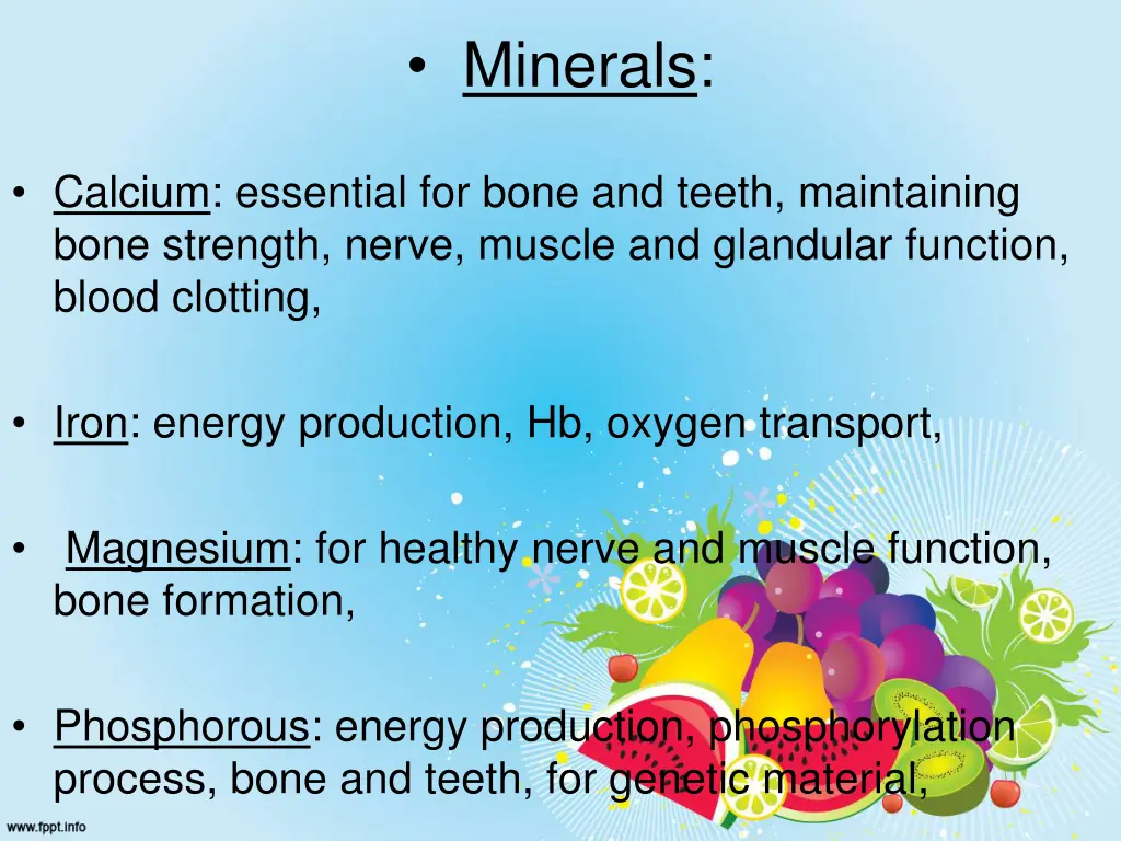 minerals