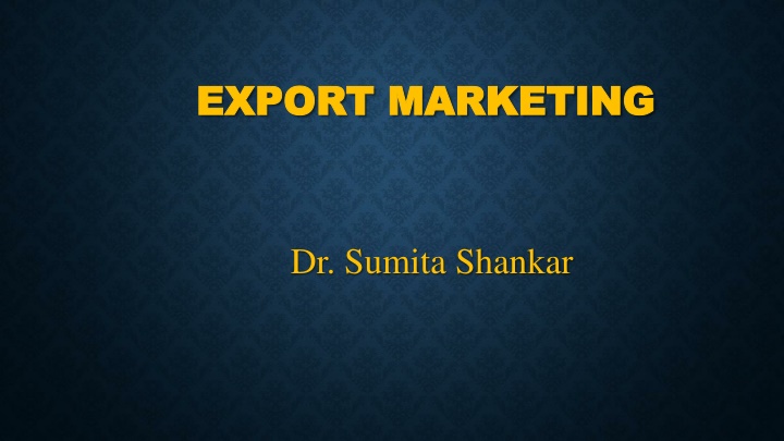 export marketing export marketing