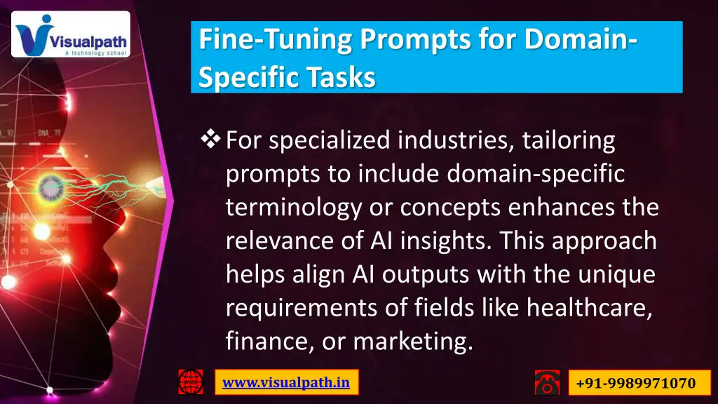 fine tuning prompts for domain specific tasks