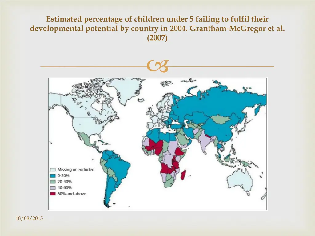 estimated percentage of children under 5 failing