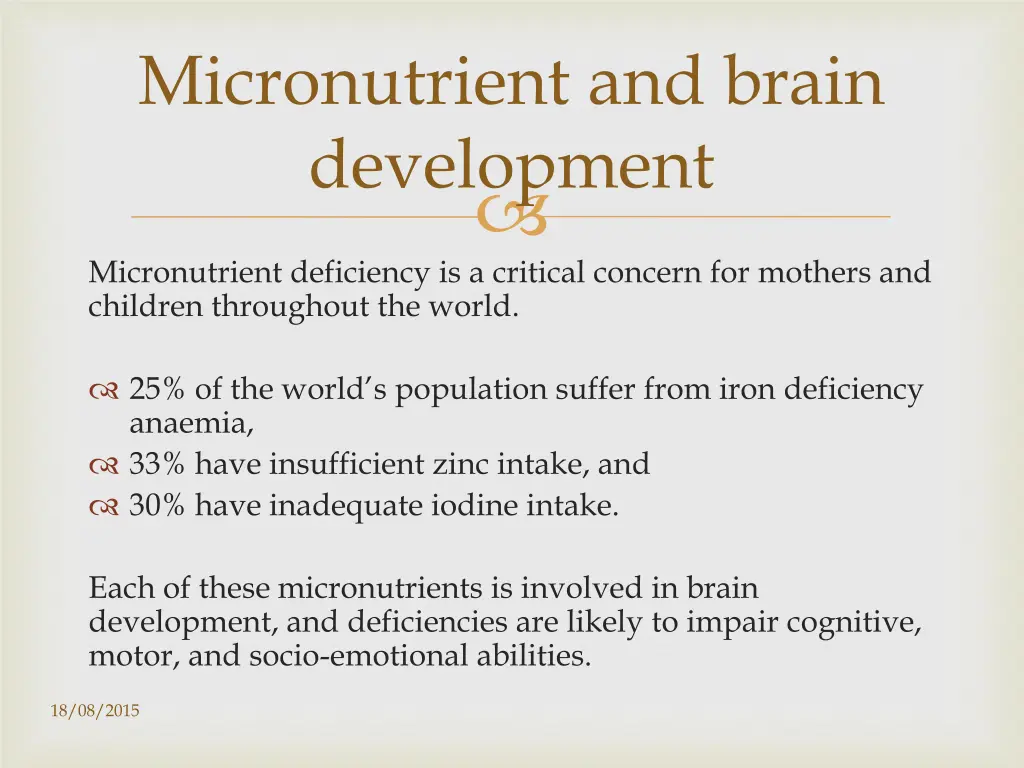 micronutrient and brain development