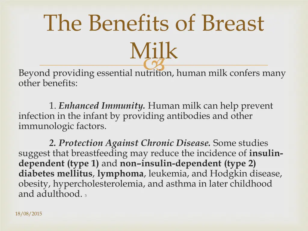 the benefits of breast milk