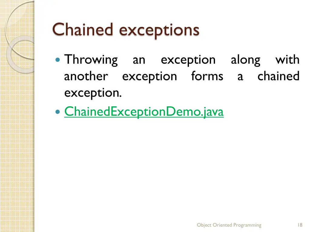 chained exceptions