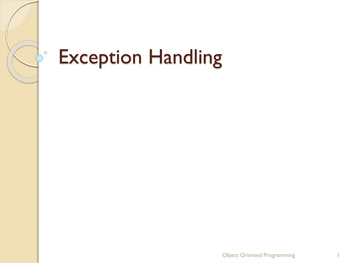 exception handling