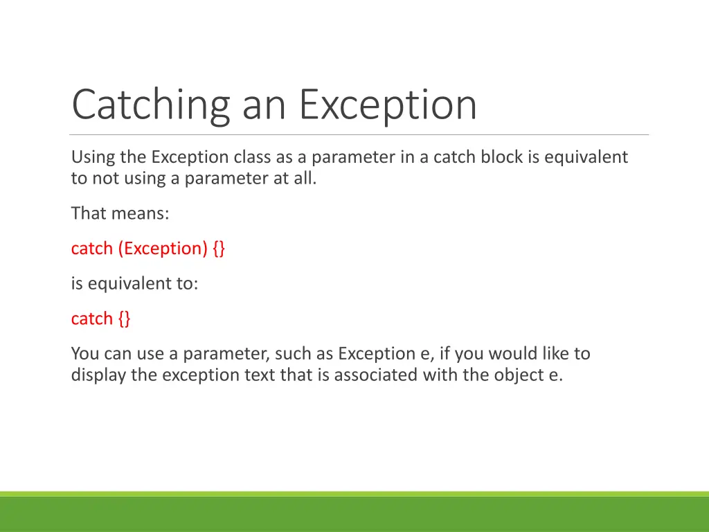 catching an exception 3