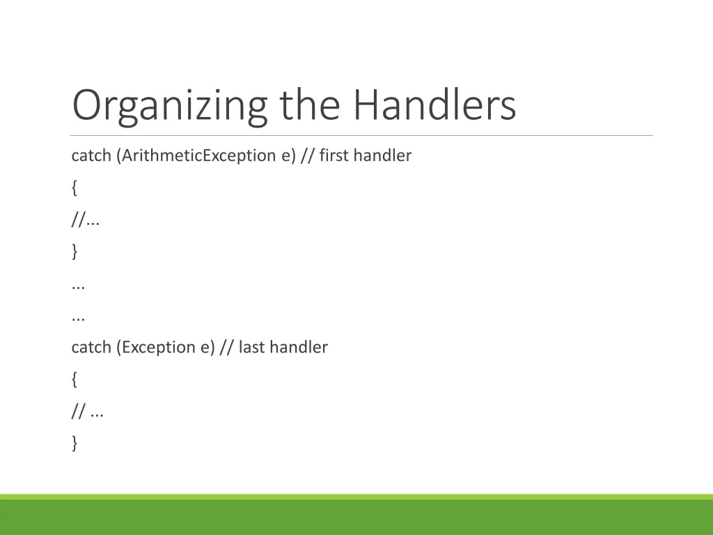 organizing the handlers 1