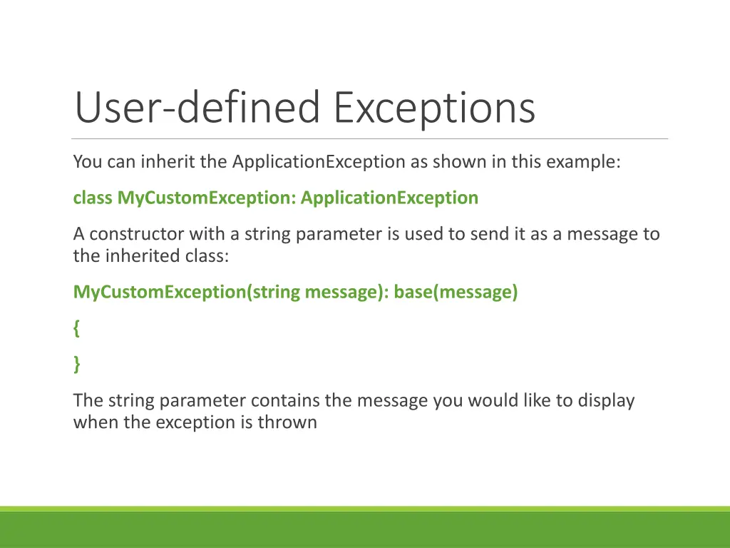 user defined exceptions 1