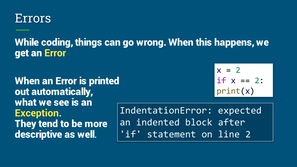 errors