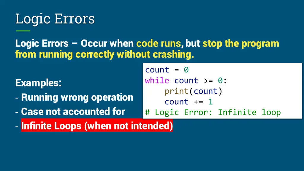 logic errors 2