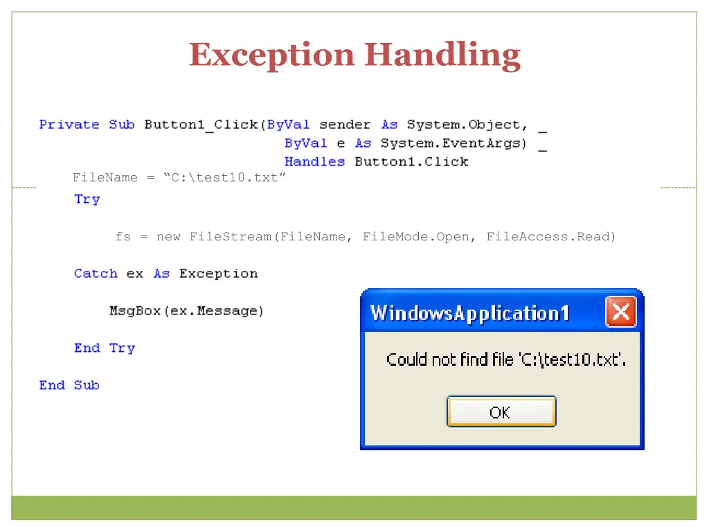 exception handling 3