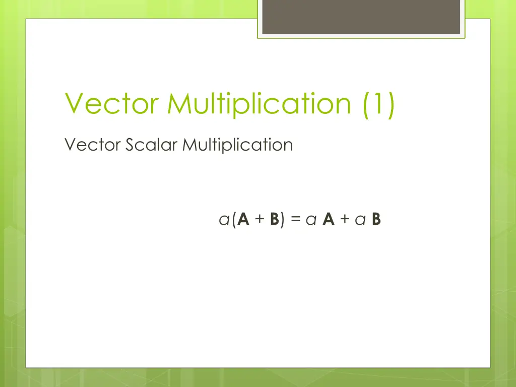 vector multiplication 1